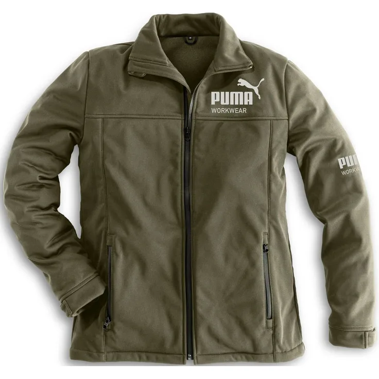 PUMA Workwear Softshelljacke Champ Carbon, elastisch, atmungsaktiv, wind- und wasserabweisend