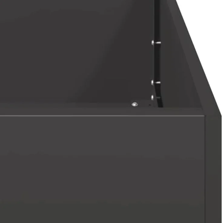 "vidaXL Hochbeet Pflanzkübel Schwarz 360x80x40 cm Stahl, Robuste Konstruktion aus kaltgewalztem Stahl und großzügiger Pflanzraum" – Bild 8