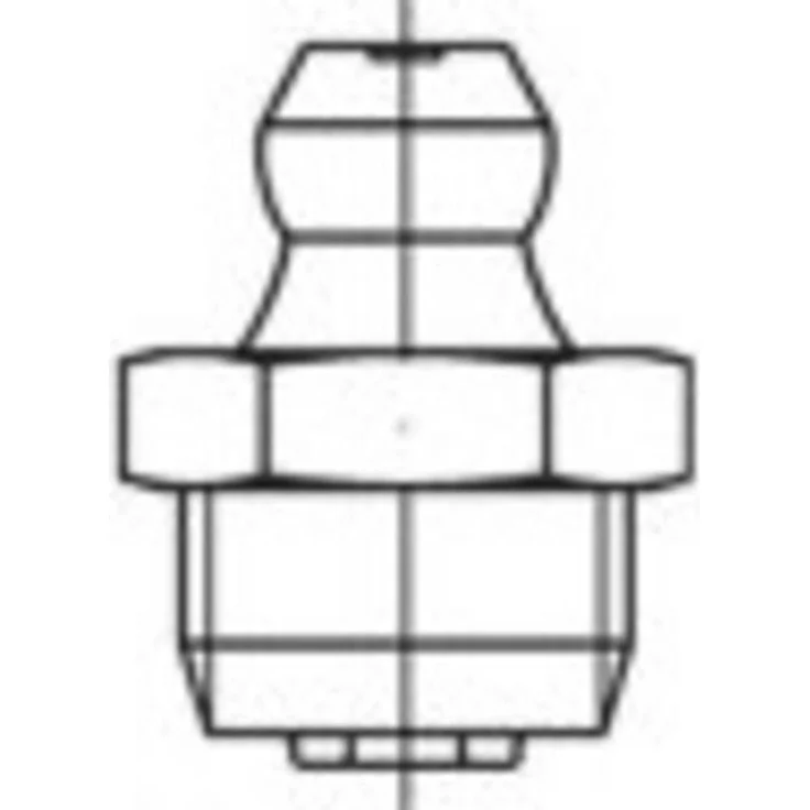 Toolcraft Meißel DIN 71412 A, Form A-M, Kegelschmiernippel mit Sechskant, gerade/axiale Ausführung