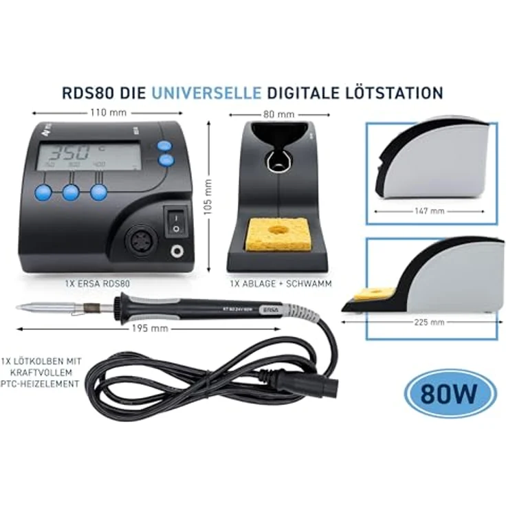 ERSA RDS80 elektronisch geregelte Lötstation 80W inkl. 1m Lötdraht – Bild 6