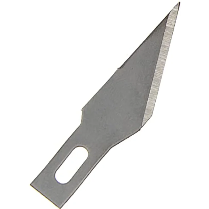 Wedo 7821 Ersatzklingen (für Skalpell und Hobbymesser, spitz, Kunststoffbox) 10 Stück, silber – Bild 4