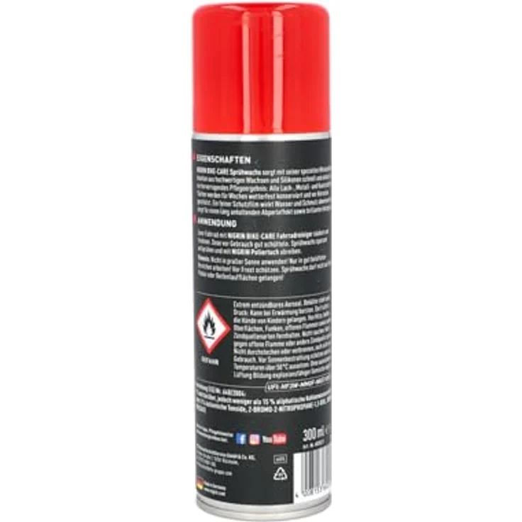 NIGRIN Sprühwachs Fahrrad 300ml grau – Bild 2