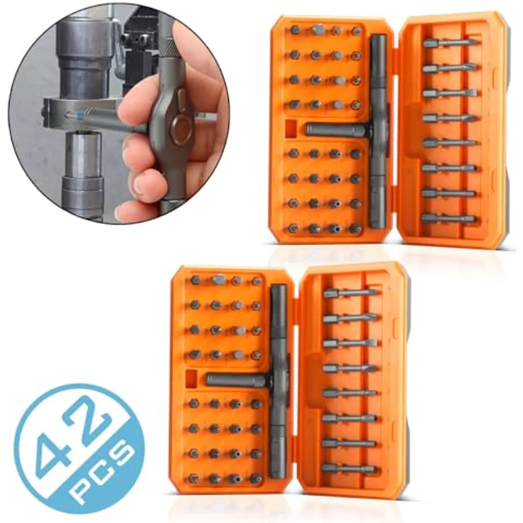 STAHLWERK Ratschen-Schraubendreher-Bit-Set RBS-42 ST, 42-teilig mit feinverzahntem Ratschen-Mechanismus und umfangreichem Bit-Satz – Bild 2