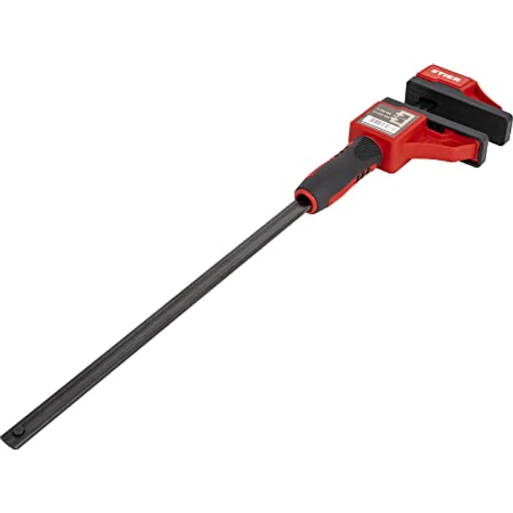 STIER Kompaktzwinge, optimal für Arbeiten auf engem Raum, 450 mm Spannweite, 60 mm Ausladung, große Spannbacken – Bild 3