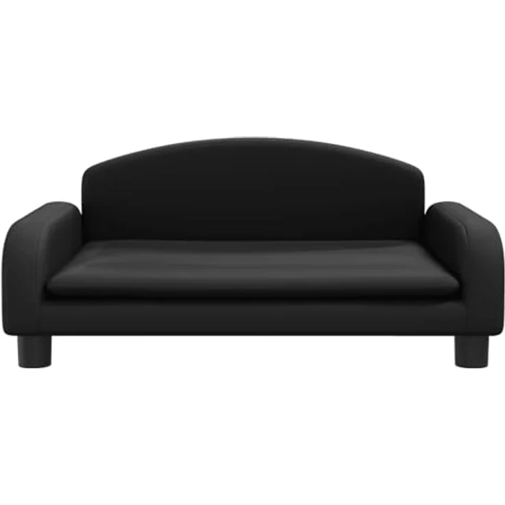 vidaXL Hundekorb Körbchen Hundebett Schwarz 70x45x30 cm Kunstleder, Wasserdicht und pflegeleicht, für kleine Hunde und Haustiere bis 50 kg – Bild 3