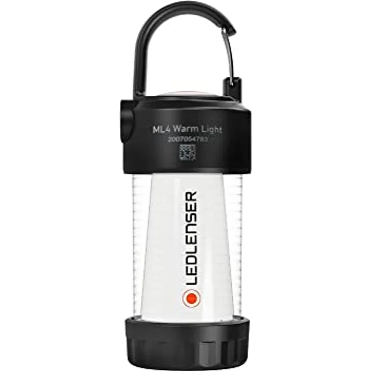 Ledlenser ML4 Warm Light LED Laterne, aufladbar 14500 Akku, 300 Lumen, blendfrei (patentiert), bis 40h Laufzeit, Rotlicht, 1xAA Batteriebetrieb möglich, Karabiner, Outdoor, Camping – Bild 1