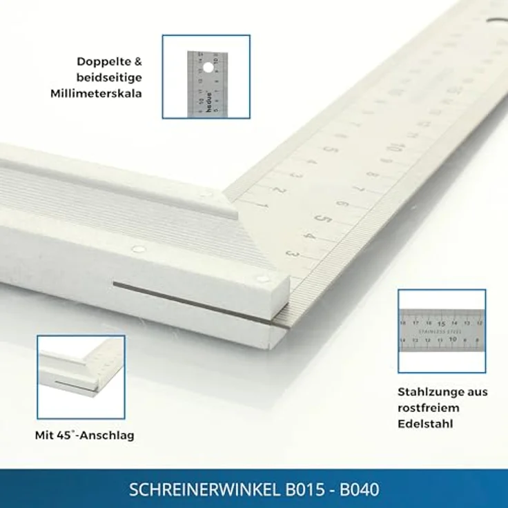 hedue Schreinerwinkel 40 cm, 1 Stück, B040 - Preisvergleich – Bild 3
