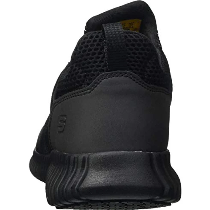 Skechers CESSNOCK, Berufsschuh Schnürschuh für Gastronomie und Pflege, Schwarz, mit stretch bungee Schnellschnürung und Skechers Air-Cooled Memory Foam – Bild 3