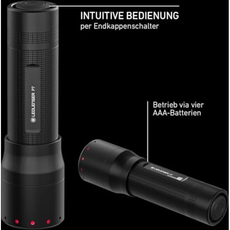 Ledlenser P7 LED Taschenlampe, 650 Lumen, 400m Zoomfokus, IP54, 30h Laufzeit, 175g, ideal für Camping und Wandern – Bild 5