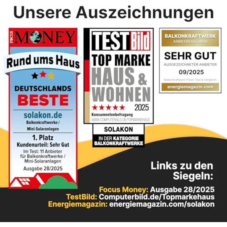 Solakon Balkonkraftwerk 2000W, Photovoltaik Solaranlage mit 800W N-Typ Solarmodulen und 5m Kabel, steckerfertig Komplettset mit Wandhalterung – Bild 9