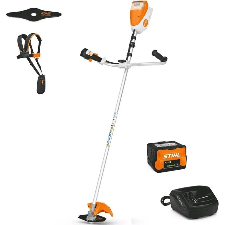 Stihl FSA 80, Akku-Rasentrimmer mit ergonomischem Zweihandgriff, leise, inkl. Akku und Ladegerät
