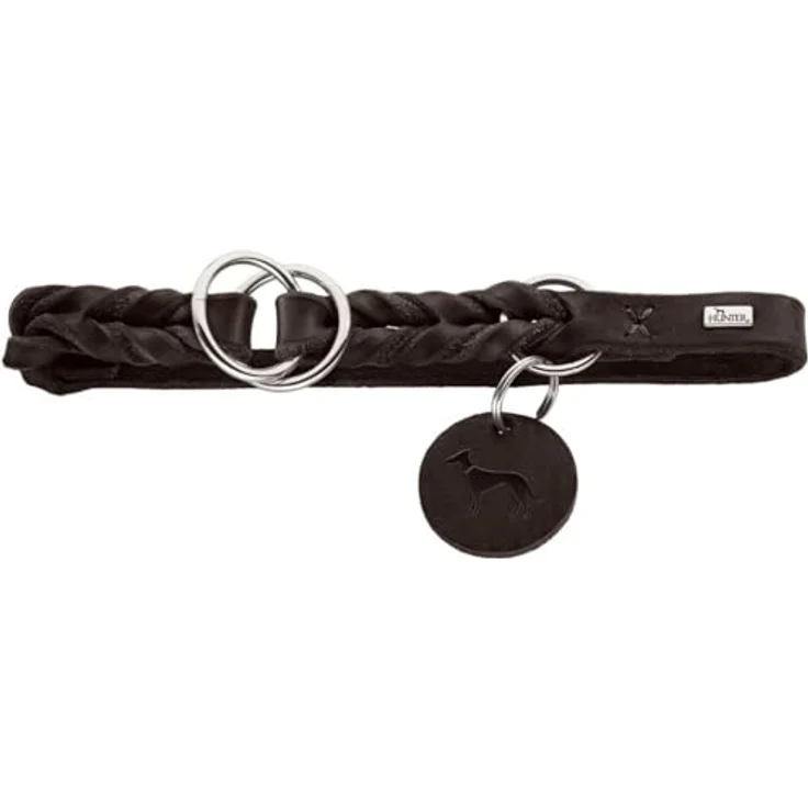 Hunter Dressurhalsung Solid Education Soft-Rindleder dunkelbraun S-M – Bild 5