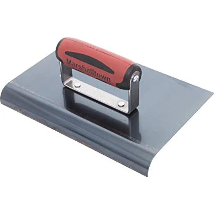 Marshalltown Kantenkelle aus Blaustahl mit Durasoftgriff, sorgt für Abrundung am Beton, Radius: 19 mm, Lippe 22 mm, Grösse der Kelle: 229x152 mm – Bild 3