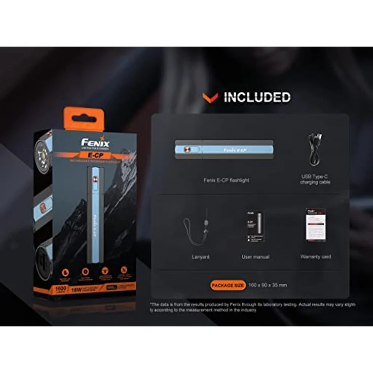 Fenix Light E-CP, LED Taschenlampe akkubetrieben mit 1600 lm, 5000mAh Powerbank und Schnellladefunktion – Bild 6