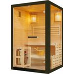 Sanotechnik Sauna PANORAMA black, BxTxH: 130 x 120 x 200 cm, Innensauna für wohlige Entspannung
