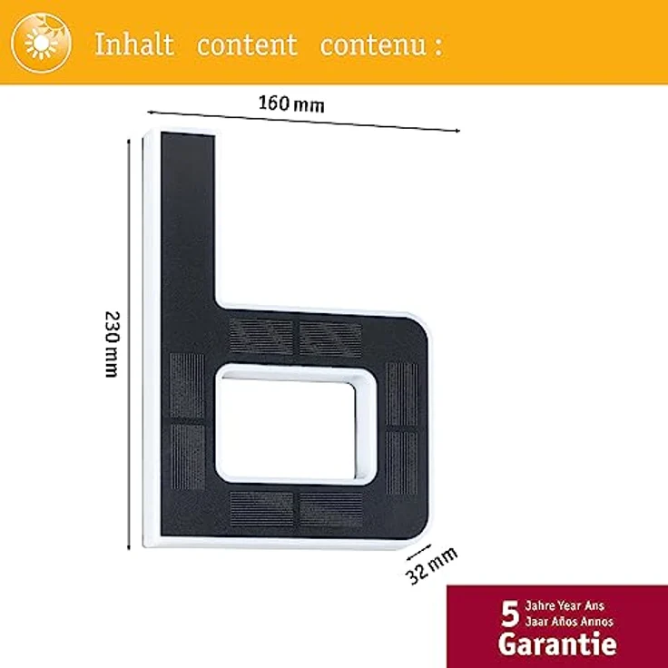 Paulmann Outdoor Solar Hausnummer Buchstabe B – Bild 5