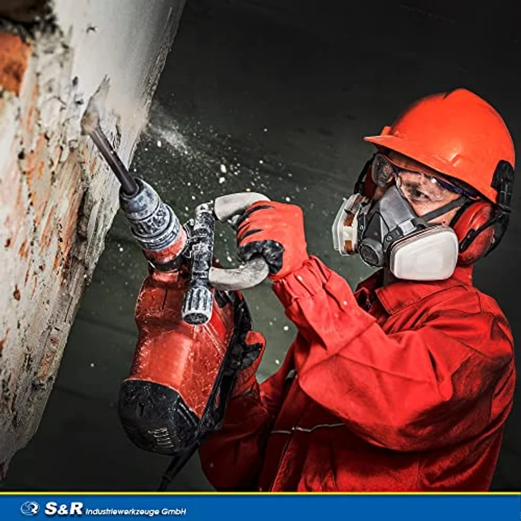 S&R Meißel Set SDS-plus 3-teilig, universell einsetzbar, gehärtet, sehr lange Lebensdauer; Flachmeißel, Fliesenmeißel, Spitzmeißel, Oberflächenschutz, Vergütungsstahl, S&R, Meißel – Bild 5