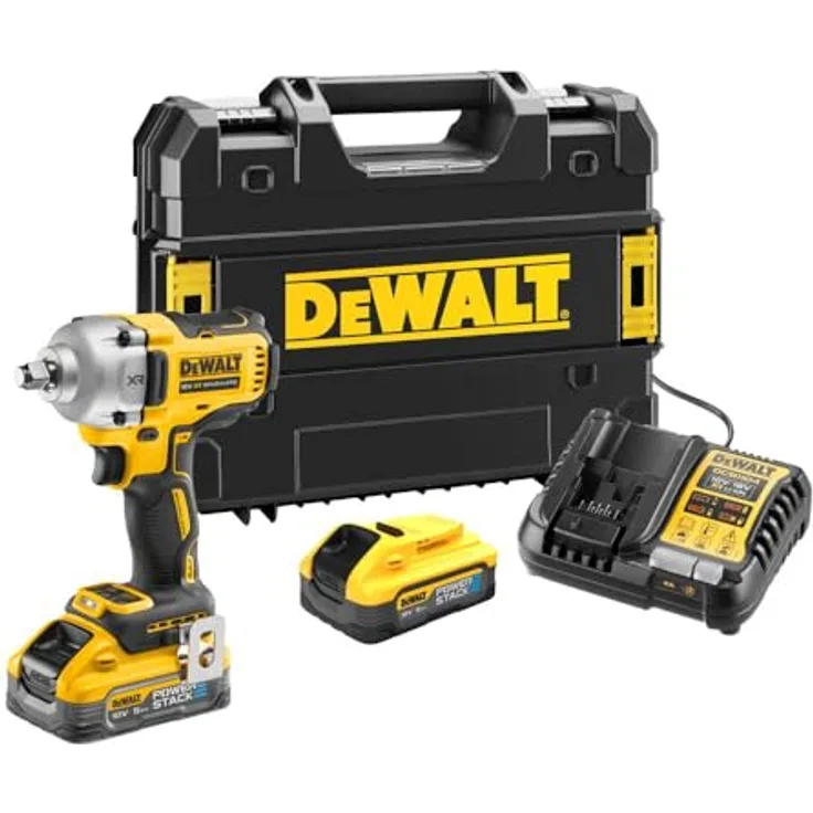 DEWALT DCF891H2T-QW Schlagschrauber 18V 2 Batterien 5Ah Powerstack 1/2" 812Nm, Hochwertige Qualität, Einfache Bedienung, Langlebigkeit, Robustheit, Haltbarkeit, Schwarz