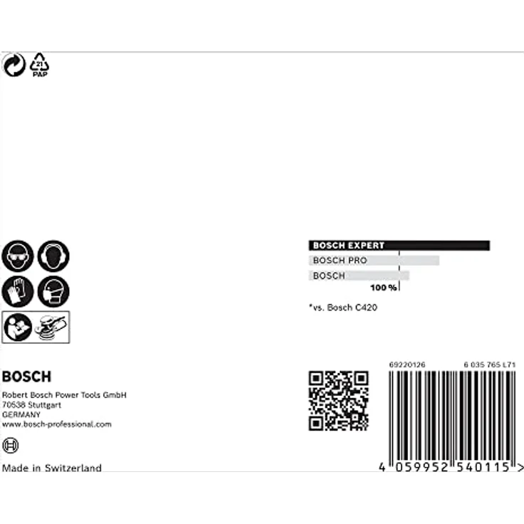 Bosch Professional Netzschleifscheibe Expert M480 125 mm Körnung 120 Exzenterschleifer – Bild 4