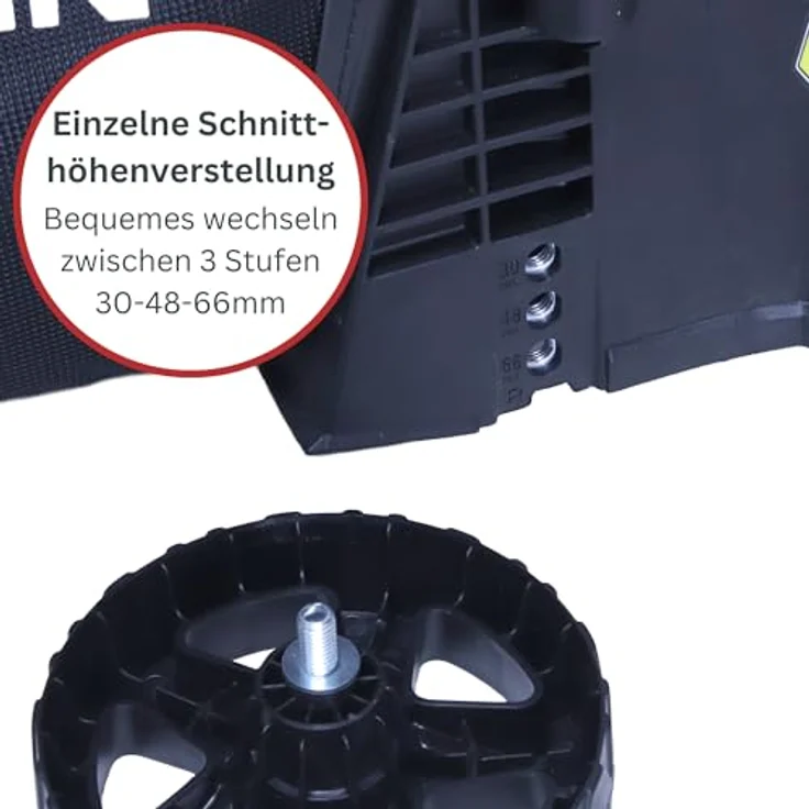 Stahlmann Rasenmäher Benzin BR390, 4,0PS (2,9kW) mit 39cm Schnittbreite, 35L Fangkorb und Schnitthöhenverstellung – Bild 7