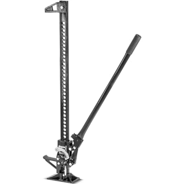 STAHLWERK Zahnstangenheber 48" 3t 104 cm Farm Jack Stockwinde Offroad Wagenheber, robust und vielseitig, gummiertem Griff und breitem Standfuß, in Schwarz – Bild 2