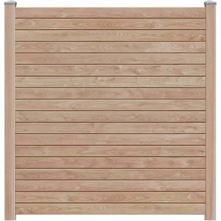 WOODTEX Bohlenset für Steckzaunsystem GARDO XL DIY, Natur Lärche, 180 × 194 cm