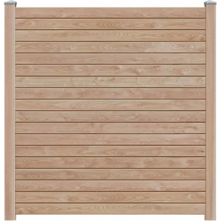 WOODTEX Bohlenset für Steckzaunsystem GARDO XL DIY, Natur Lärche, 180 × 194 cm