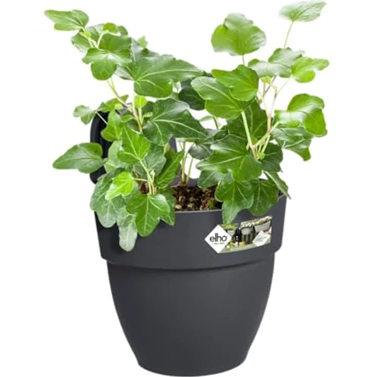 elho Vibia Campana Easy Hanger S 21 - Übertopf für Balkon & Außen - Ø 20.5 x H 26.5 cm - Schwarz/Anthrazit – Bild 3