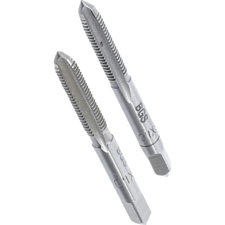 BGS technic Gewindeschneider M6 x 1,0, 2-tlg. Set aus Werkzeugstahl (GCr15) für präzise Gewindearbeit – Bild 2
