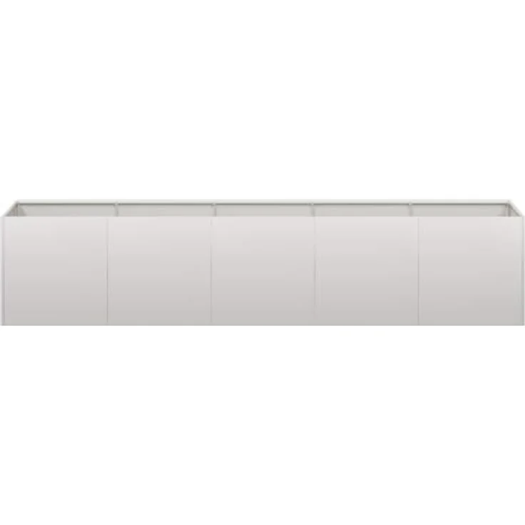 vidaXL Pflanzkübel 200x40x40 cm Edelstahl, Robustes Outdoor-Pflanzgefäß in modernem Design, Blumenkasten, Garten-Garten-Pflanzkübel, Hochbeet – Bild 4