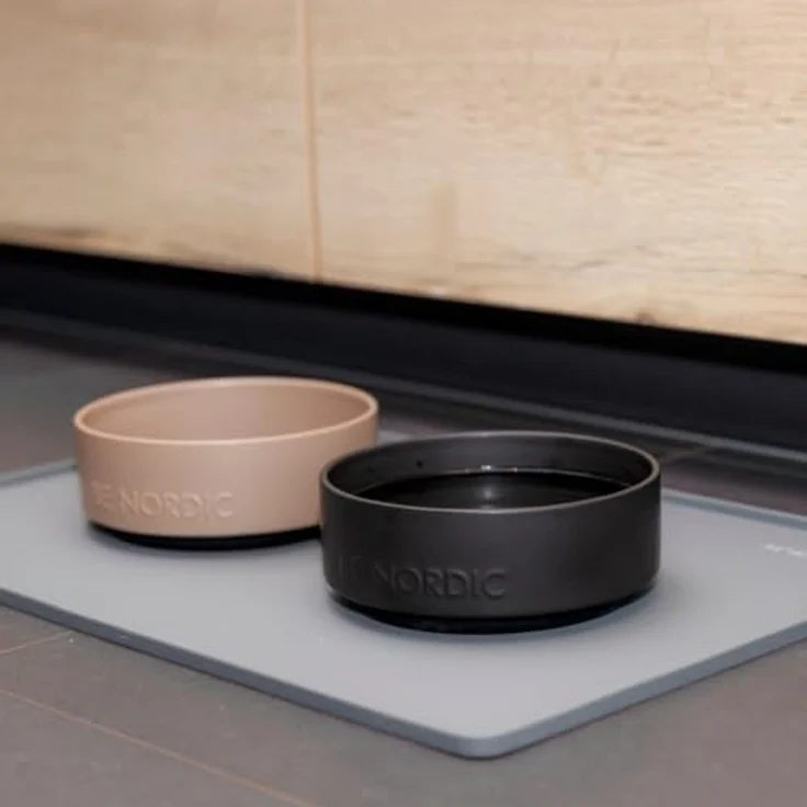 TRIXIE Hundenapf aus Keramik BE NORDIC 1200 ml schwarz - moderner Fressnapf für große Hunde ø 18 cm Keramiknapf mit rutschfester Gummierung - 24524 – Bild 3