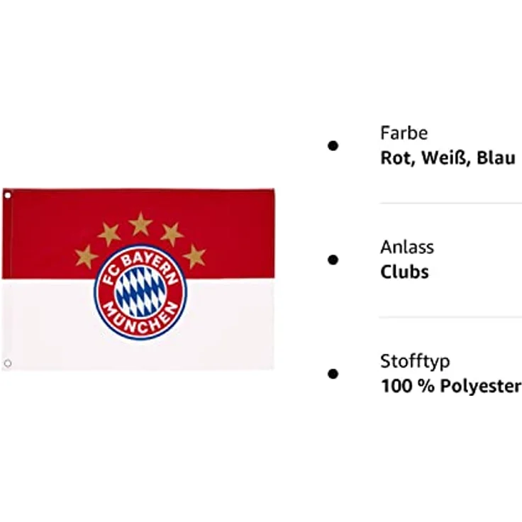 FC Bayern Fahne Originalware Flagge 100 x 150 cm Motiv LOGO + Ösen Service - Preisvergleich – Bild 2