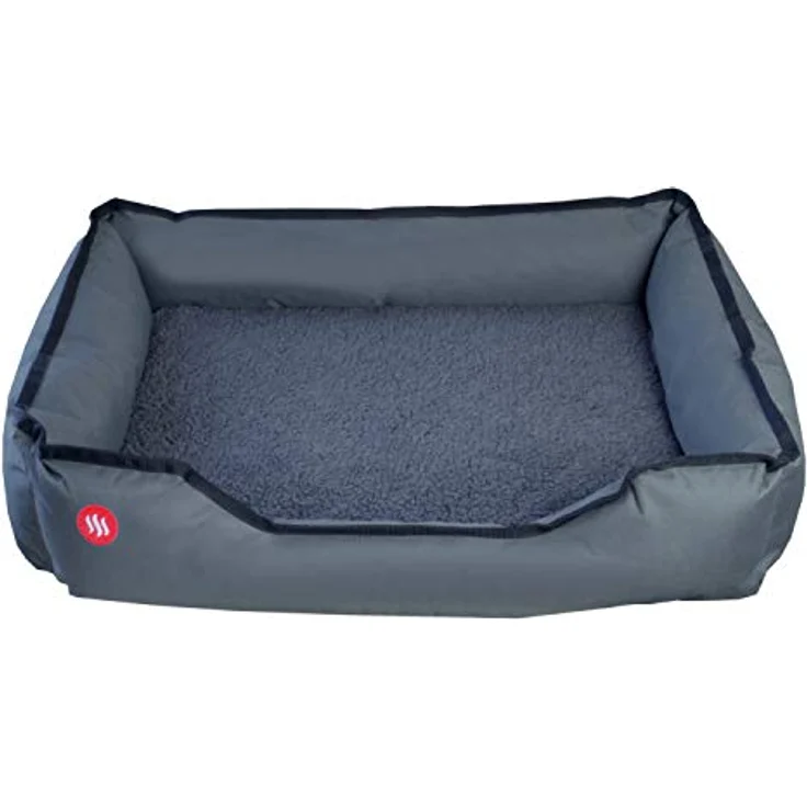 Glovii Beheiztes Haustierbett GPETB – Elektrisches Heizbett für Hunde & Katzen – Kohlefaser-Heizelemente, Waschbar, 80 x 60 cm, Grau – Bild 2