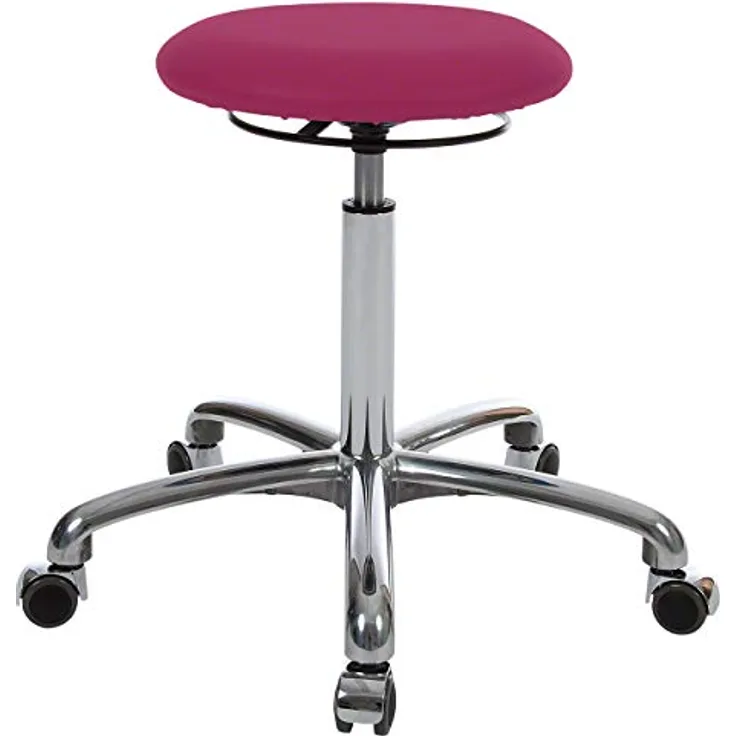 Drehhocker Exklusiv mit Polster und Rollen, Cyclam