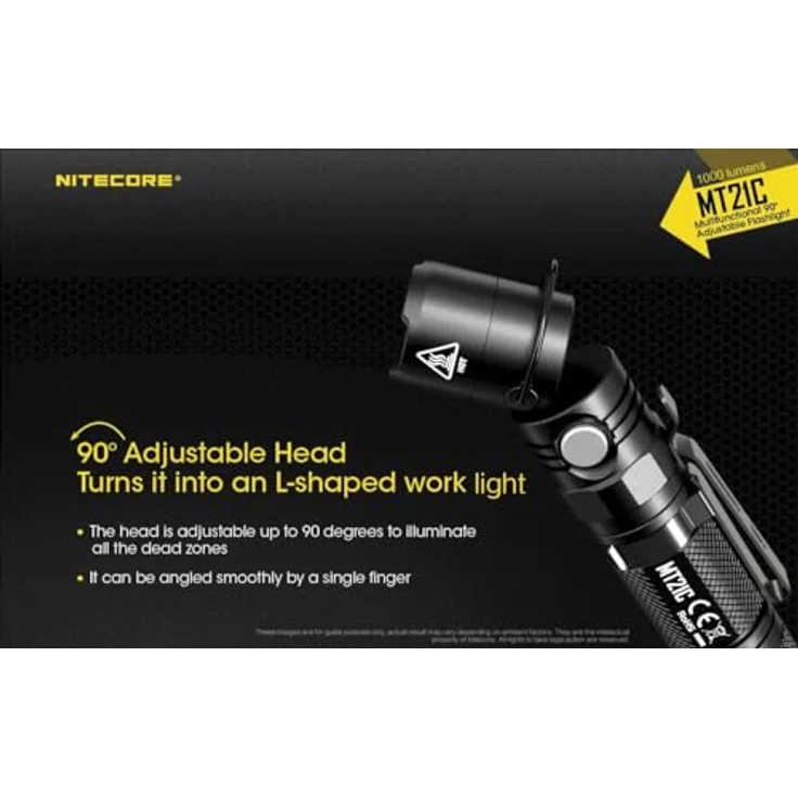 Nitecore MT21C LED-Taschenlampe 90 Grad schwenkbar inklusive Magnet am Lampenschaft – Bild 3