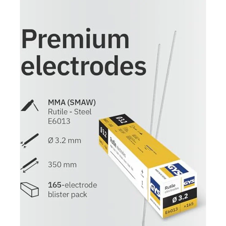 165 Stück Stabelektrode, Elektroden Großbox für Stahl - 3,2 x 350 mm – Bild 3