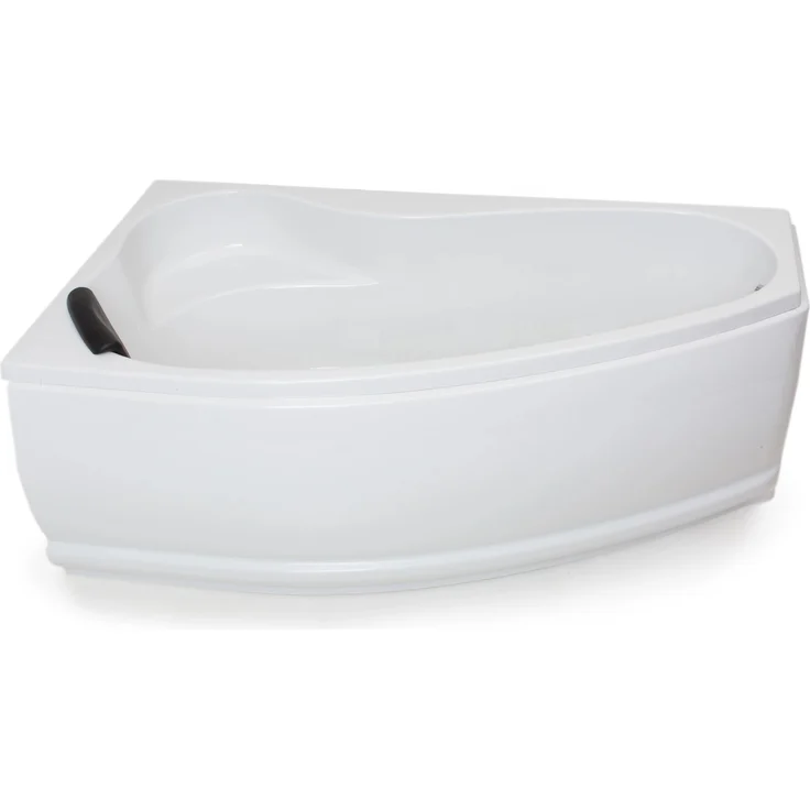 BASERA Eck-Badewanne Formentera Links 160 x 90 cm, Hochglanz weiß, mit LED-Farblichtambiente und gepolsterter Kopfstütze