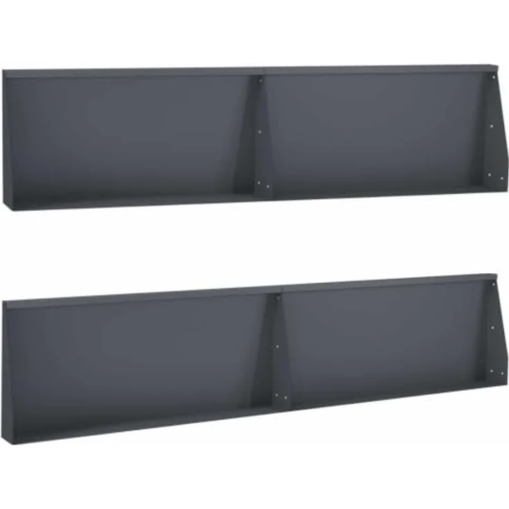 vidaXL Beetumrandung Stützmauer, 4er Set, modulares Design aus wetterfestem Stahl, 100 x 12 x 40 cm, anthrazit – Bild 1