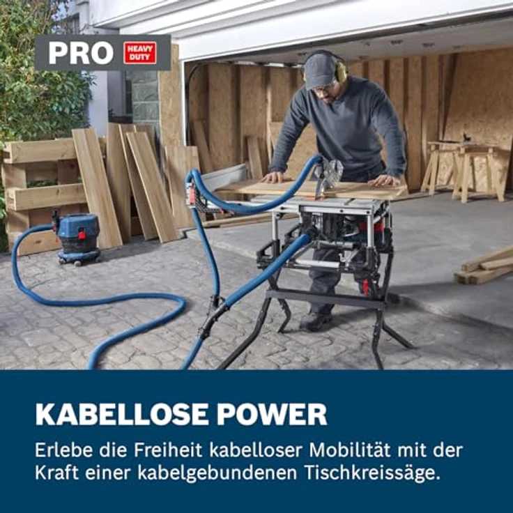 Bosch Professional GTS 18V-70, Akku-Tischkreissäge mit bürstenlosem Motor, 70 mm Schnitthöhe, inkl. Sägeblatt und Zubehör – Bild 4
