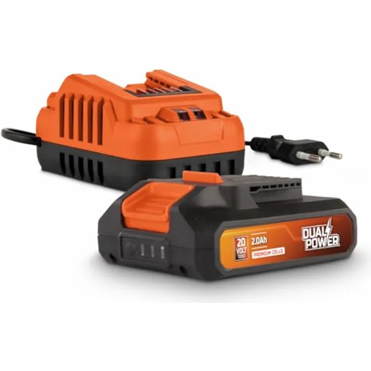 VARO Wiederaufladbare Lithiumbatterie Powerplus 2 Ah, Li-Ion Akku in Orange für Werkzeug