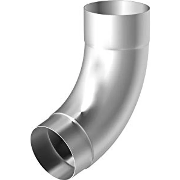 Sarei Fallrohrbogen, Nennweite 60 mm, Winkel 72°, Aluminium, Silber, witterungsbeständig – Bild 1