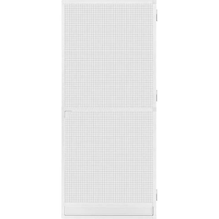 Schellenberg 70093 Fliegengitter Balkontür, Insektenschutz Tür Premium, Aluminium Rahmen, Fiberglas-Gewebe, 100 x 215 cm, weiß – Bild 1
