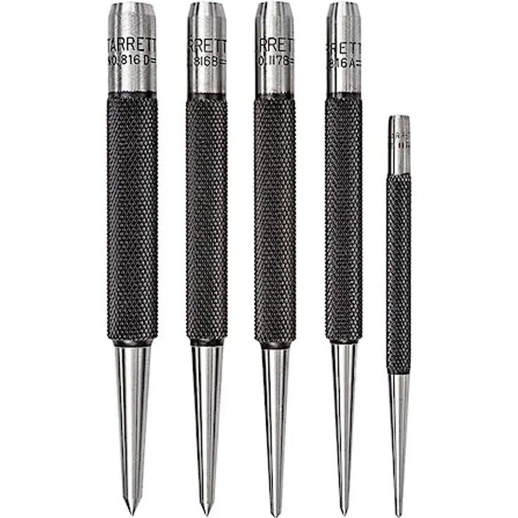 Starrett Anreißkörner Satz, 5 teilig bestehend aus jede 1 x Artikelnummer 816A/B/D und 117AA/B in Kunststoffhülle S816PC