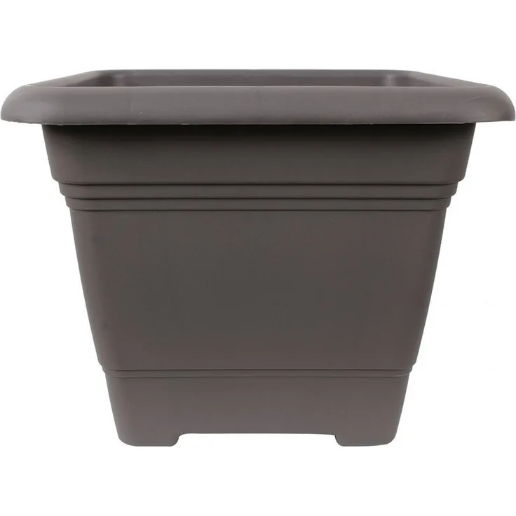 HTI-Living Pflanzkübel Anthrazit, 28 cm x 28 cm Kunststoff Pflanztopf für Garten und Balkon
