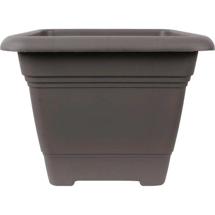 HTI-Living Pflanzkübel Anthrazit, 28 cm x 28 cm Kunststoff Pflanztopf für Garten und Balkon