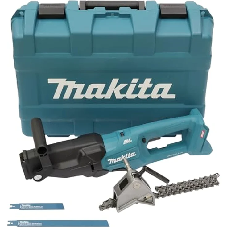 Makita 40V Akku-Reciprosäge JR003GZ Solo, kraftvolle Säbelsäge mit einstellbarer Hubzahl und Kettenhalterung für präzise Schnitte in Metall und Holz – Bild 1