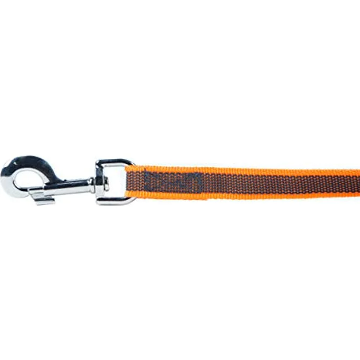 JULIUS K-9 IDC Color & Gray gumierte Leine, 20 mm x 3 m ohne Schlaufe, strapazierfähiger Textilstoff, Orange-Grau – Bild 4