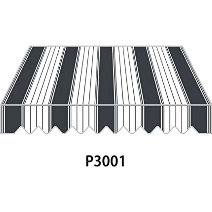 home Trends Markisenstoff 4m Markise mit Volant 4 x 3 m Markisenbespannung ersatzstoff 387 x 300cm Balkon Markise wasserabweisend & Sonnenschutz Ersatz Markisentuch P3001 – Bild 3