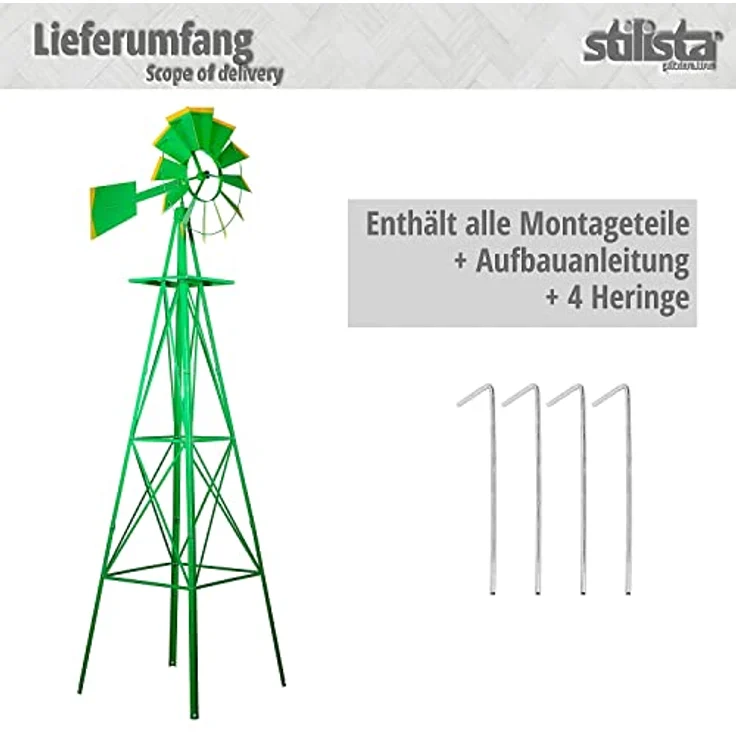 STILISTA Gigantisches Windrad US-Style H 245cm – Bild 4