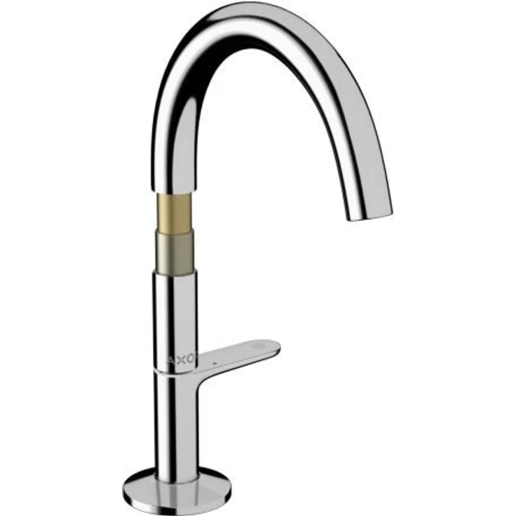 hansgrohe Axor One Spültischarmatur, ComfortZone 170, Temperaturverstellung, Push-Open Ablaufgarnitur, für Durchlauferhitzer geeignet
